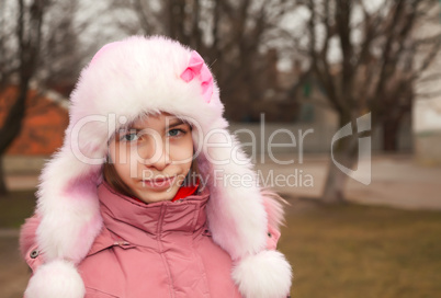 teen girl staying outdoors