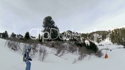 Ski Downhill Side Bottom Cam