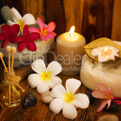 Outdoor spa massage setting