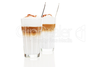 zwei latte macchiato kaffee