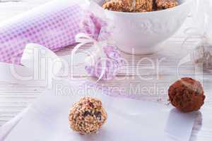 home-made  nibble - muesli - small ball