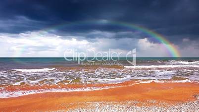 seascape with rainbow