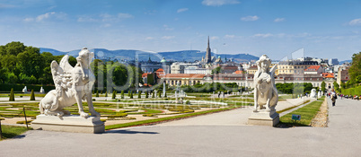 Belvedere Palace of Vienna with Sphinx sculptures