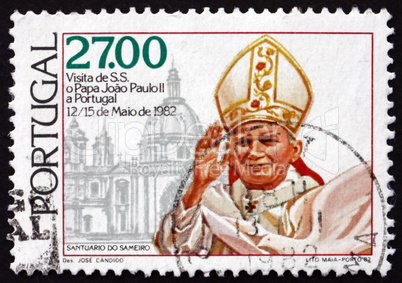 postage stamp portugal 1982 pope john paul ii