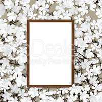 Wooden frame and flower