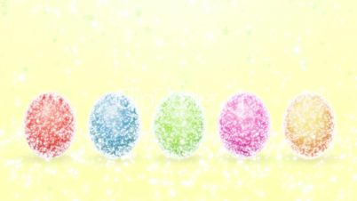 Easter eggs colored brilliant