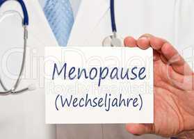 Menopause - Wechseljahre