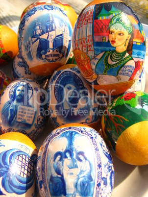 a lot of easter eggs with colorful drawing