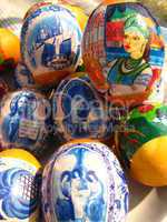 a lot of easter eggs with colorful drawing