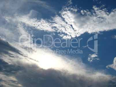 landscape with blue sky