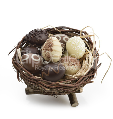 Chocolate Eggs In A Nest