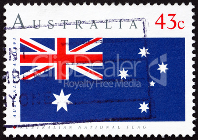 postage stamp australia 1991 australian flag, australian day