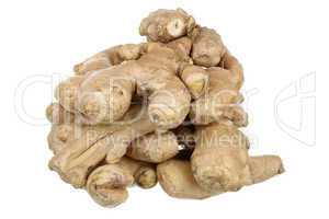 Pile of ginger root