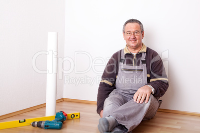 Man is finished with the home improvement and looks forward