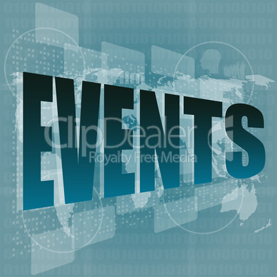 events word on touch social network
