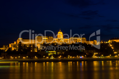 Chain bridge and castle of Budapest