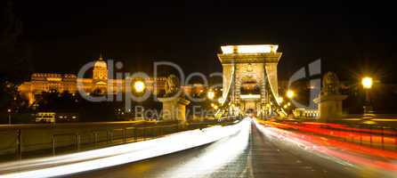 Chain bridge and castle of Budapest