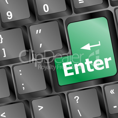 message on keyboard enter key, for online support concepts