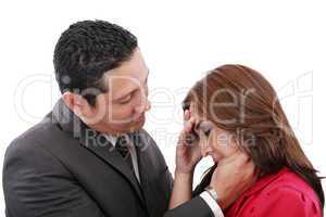 Man Comforting A Woman