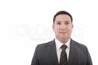 young business man portrait isolated on white