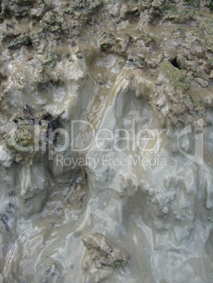 Layer of a dirt and mudflow