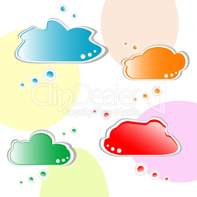 Speech bubbles abstract background