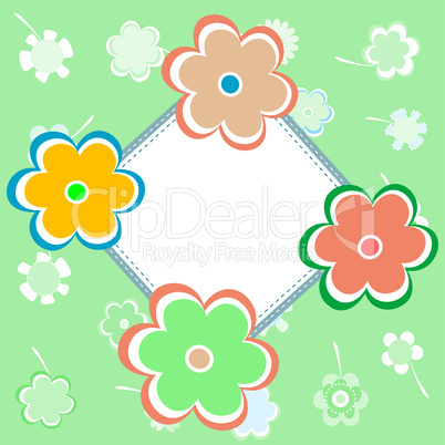 greeting card with flowers