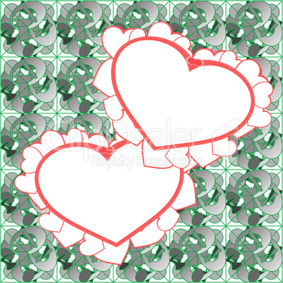 two heart background design