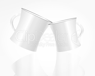 white cup set