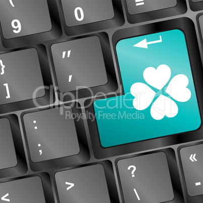 keyboard key with heart sign