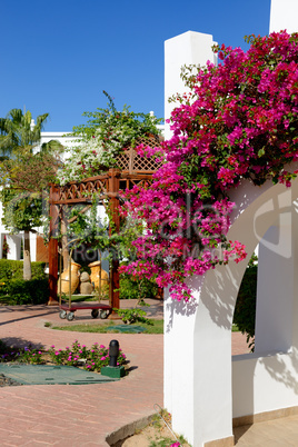 Villa decoration at the luxury hotel, Sharm el Sheikh, Egypt