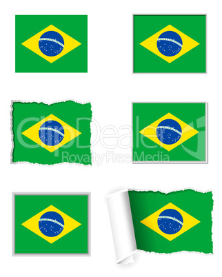 Fahnen Set Brasilien