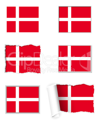 Fahnen Set Dänemark