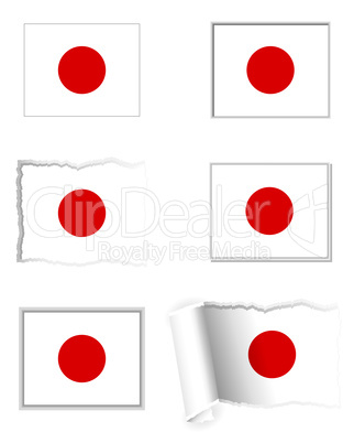 Fahnen Set Japan