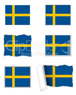 Fahnen Set Schweden