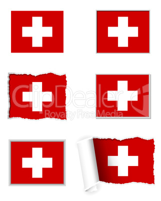 Fahnen Set Schweiz