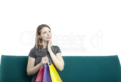 Young woman with shopping bags