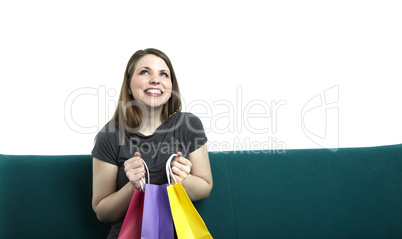 Young woman with shopping bags