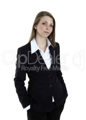 Portrait of a severe business woman