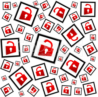 red locks seamless pattern background