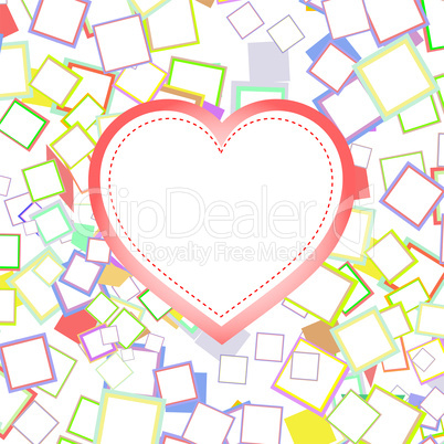 Valentines or wedding heart with abstract background