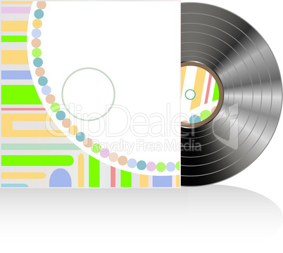 Vinyl disc cover in abstract texture