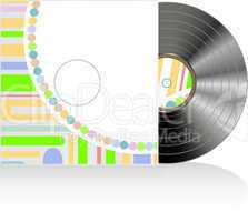 Vinyl disc cover in abstract texture