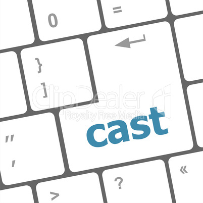 Modern Computer Keyboards with cast text on it