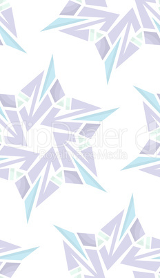 Seamless Techno Snowflake Shapes