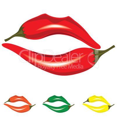 Woman lips as pepper