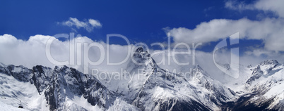 Panorama of snowy mountains