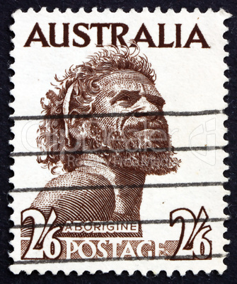 postage stamp australia 1952 aborigine