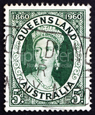 postage stamp australia 1960 queen victoria
