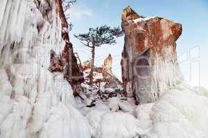 Rocks and icicles